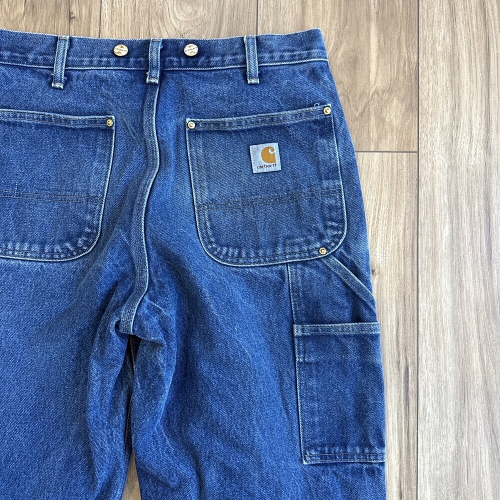 Y2k Carhartt B07 DNM Double Knee Logger Jean 32x34 Suspender Buttons Workwear - Picture 12 of 12